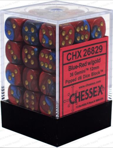 Chessex Gemini Blue Red w/ Gold
